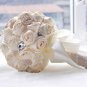 Rsslyn New White Bouquet Wedding Bridal Bouquets Wedding Accessories Silver Crystal Bouquets
