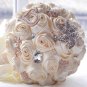 Rsslyn New White Bouquet Wedding Bridal Bouquets Wedding Accessories Silver Crystal Bouquets