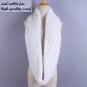 Rsslyn Fashion Trend New Double Wrap White Infinity Scarf for Women Bridal Scarf FREE CC BROOCH