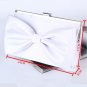 Rsslyn New Large Clutch for a Bride with Large Bow High-Quality Satin Purses Free CC Brooch