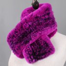 Rsslyn Purple Scarf Winter Accessories Purple Infinity Scarves High-Quality Very Soft Rex Rabbit Fur