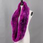 Rsslyn Purple Scarf Winter Accessories Purple Infinity Scarves High-Quality Very Soft Rex Rabbit Fur