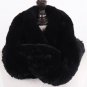 Rsslyn Free Shipping Black Scarf for Men Solid Infinity Scarves Double Wrap Genuine Rex Rabbit