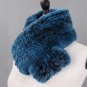 Rsslyn Free Shipping Black Scarf for Men Solid Infinity Scarves Double Wrap Genuine Rex Rabbit