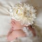 Rsslyn Ivory Newborn Headbands for Newborn Girls Wide Baby Headbands