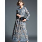 Rsslyn Fashion Trend Blue Lacy Dress for Women