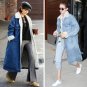 Rsslyn Ready to Ship Denim Jackets for Women Sherpa Lining Jackets Denim Trenchcoat Winter Jacket