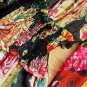 Rsslyn Luxury Style Printed Roses Chiffon Multicolor Fashion Trend Runway Long Sleeve Maxi Dress