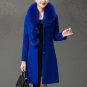 Rsslyn Top Quality Matching Set Royal Blue Coat and Bag Free CC Brooch