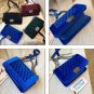Rsslyn Top Quality Matching Set Royal Blue Coat and Bag Free CC Brooch