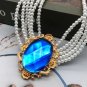 Rsslyn Royal Blue Necklaces for Women Pearl Chokers for Mothers Day Gift