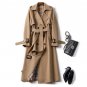 Rsslyn Red Trench Coats for Women Checkered Plaid Lining High Top Quality Coats