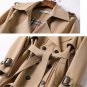 Rsslyn Red Trench Coats for Women Checkered Plaid Lining High Top Quality Coats