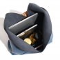 Rsslyn Bamboo Handle Genuine Leather Bags for Women Luxury Style Blue Bags LMF24-474 Underarm Bags