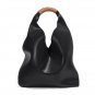 Rsslyn Bamboo Handle Genuine Leather Bags for Women Luxury Style Blue Bags LMF24-474 Underarm Bags