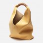 Rsslyn Bamboo Handle Genuine Leather Bags for Women Luxury Style Blue Bags LMF24-474 Underarm Bags