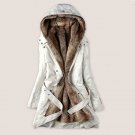 Rsslyn Timeless Beige Parka for Women with Detachable Fur Lining Hoodies for Teenage Girls Coats