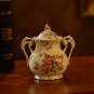 Rsslyn Vintage Candy Jars with 2 Handles Office Table Decoration Rose Design