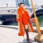 Rsslyn Excellent Wool Overcoats for Women 100% Wool Winter Coats Orange Winter Jackets for Women