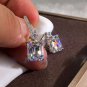 Square Hoop Earrings Fashion Bride Wedding Earrings Party Earrings Love Zircon Stone