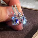Rsslyn New Crystal Hoop Earrings for Women Silver Earrings for Women