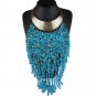 Rsslyn African Golden Collar Black Necklaces Chieftains Money Long Tassels Necklace for Women