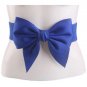 Rsslyn New Large Bow Royal Blue Belt for Women Bridesmaids Blue Belts