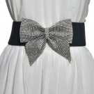 Rsslyn Large Silver Bow Belts for Women Bridesmaids Belts