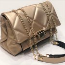 Rsslyn Golden Shoulder Bags for Women Plaid Design Chain Purses