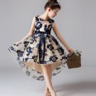 Rsslyn Navy Blue Formal Dress for Tween Girls Free Tiara