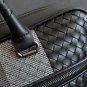 Rsslyn Business Leather Bags for Men Basketweave Back Handbag for Men