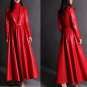 Rsslyn Very Long Black Leather Trenchcoats for Women with FREE CC Brooch