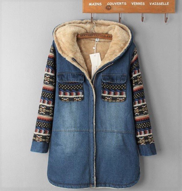 Rsslyn New Texas Denim Thicker Warmer Denim Jacket for Women