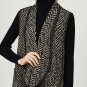 Rsslyn Herringbone Pattern Vests Gray Long Vest for Women Spring Fall Autumn Fashion Version Vests