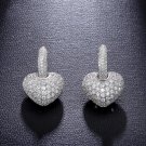 Rsslyn Silver Heart Earrings with Hoop Earrings