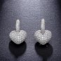 Rsslyn Silver Heart Earrings with Hoop Earrings