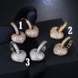 Rsslyn Fashion Earrings Elegant Silver Heart Earrings with Hoop Earrings