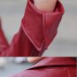 Rsslyn Red Wine Red Leather Jackets for Women Long Trench Coats