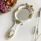 Rsslyn Hand Mirrors for Princesses with Golden Decorative Flower