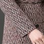 Rsslyn New Herringbone Pattern Multicolor Trench Coats Burgundy Overcoats for Women