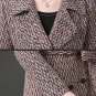 Rsslyn Long Trench Coats for Women Long Wool Overcoats with Herringbone Pattern