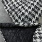 Rsslyn Chic Overcoats for Women Checkered Trench Coats Fashion Black Coats