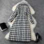 Rsslyn Plus Size Houndstooth Winter Coats for Women