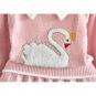 Rsslyn 2pcs/SET New Pink Dress Set for Baby Girls with Big Swan