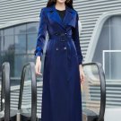 Rsslyn New American Apparel Blue Trench Coats for Women