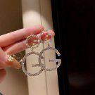 Rsslyn Double G Crystal Earrings for Women Fashion Golden Earrings