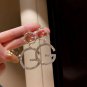 Rsslyn Double G Crystal Earrings for Women Fashion Golden Earrings