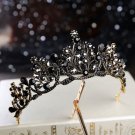 Rsslyn Baroque Black Tiara for Women Black Tiara for Girls