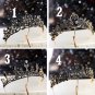 Rsslyn Baroque Black Tiara for Women Black Tiara for Girls