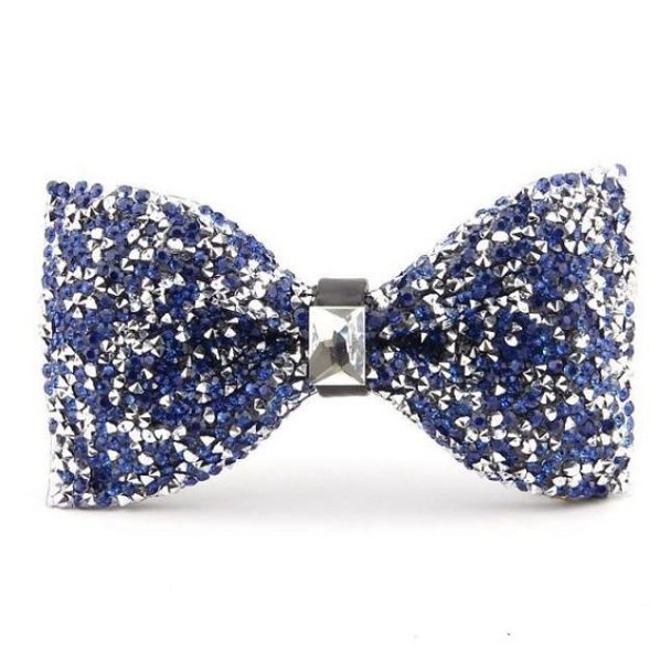Rsslyn Dual Purpose Blue Bow Ties for Men and Convert to Headbow for Girls